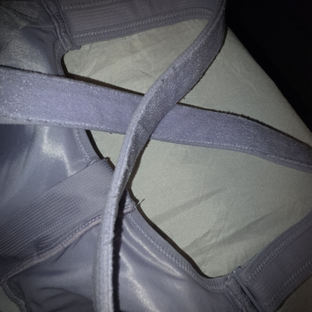 SHEFIT Cross-Back Sports Bras - Black and Light Purple - Picture 10 of 16